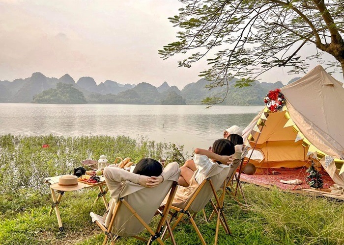 Cắm trại khu vực trung tâm thị trấn Tam Đảo